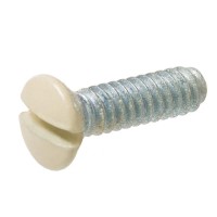 #6-32 x 1/2 in. Fine Zinc-Plated Steel Slotted Wall Plate Screws (25 per Pack)