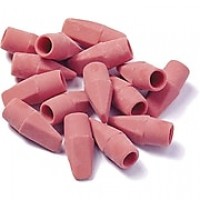 Dixon® Pencil Wedge Cap Erasers, Pink, 144/Box