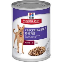 Hill's Science Diet Adult Beef & Chicken Entree Canned Wet Dog Food, 13 oz., Case of 12