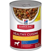 Hill's Science Diet Adult 7+ Healthy Cuisine Roasted Chicken, Carrots & Spinach Stew Wet Dog Food, 12.5 oz., Case of 12